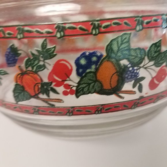 KIG Indonesia Vintage Clear Glass Candy Jar with Fall Design - Picture 4 of 6